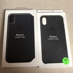 Two Leather iPhone X Cases For $15
