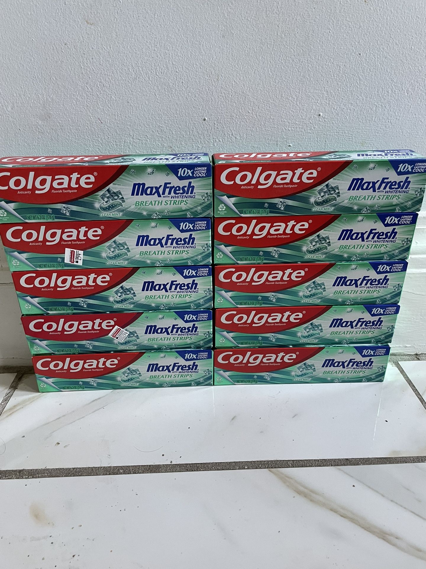 Colgate Maxfresh Toothpastes 6.3oz 10x