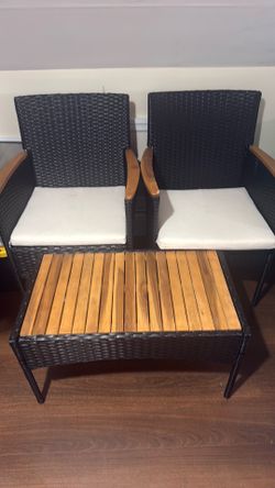 Set of chairs and table