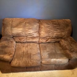 2 Couches Brown Suede 