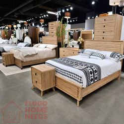4- Pieces wood Finish King & Queen Size Bedset