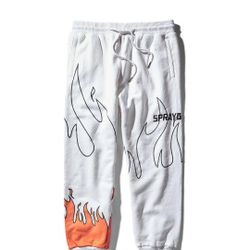 Spray ground Flame Sweatpants Small
