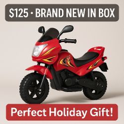 Kids 3-Wheel Electric Ride-On Motorcycle – BRAND NEW!