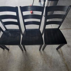 4 Chair Set. Dark In Color