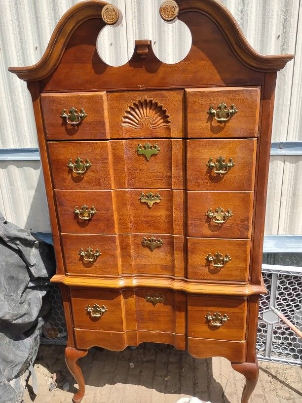Beautiful All Wood Vintage Built All Intact 76 X38 18 Dresser Hutch Chest