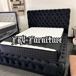 New Queen Bed Frame With Mattress 