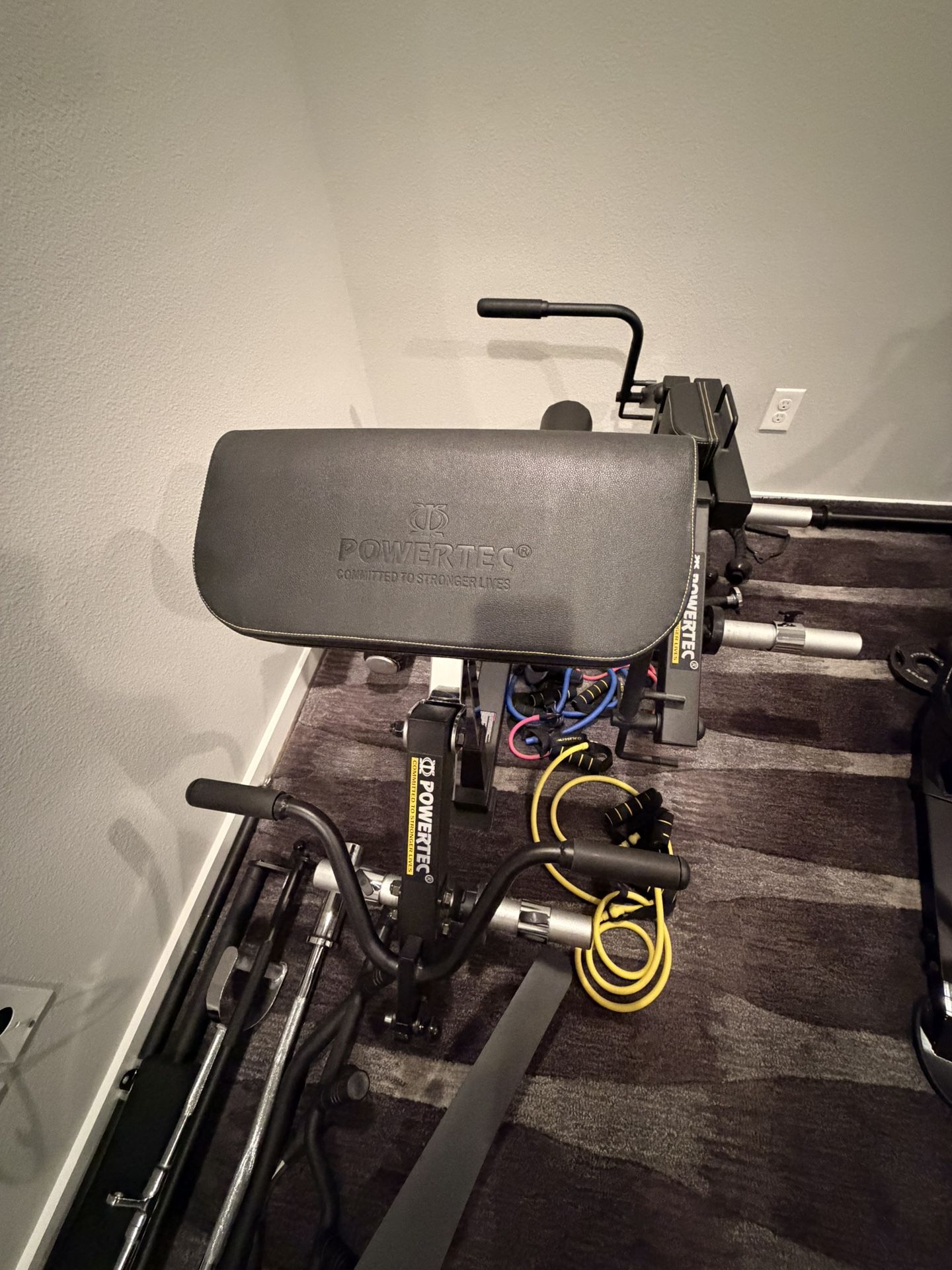 Powertec Levergym w/ Attachments + New Bench Pad