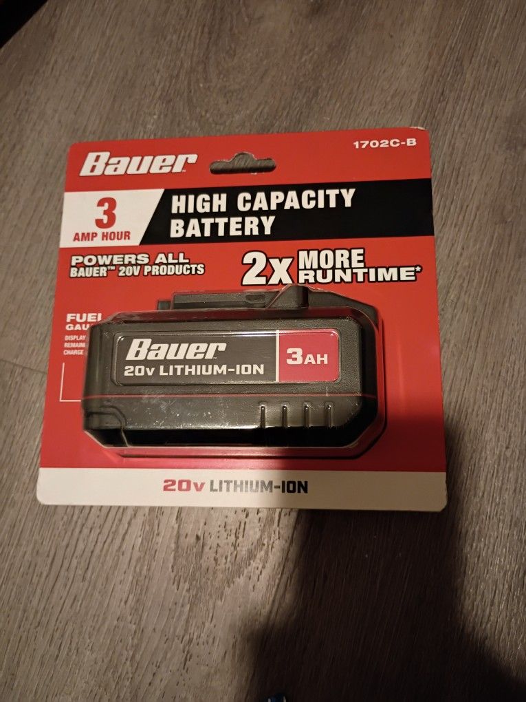 Bauer 20V High Capacity 3 Amp Battery