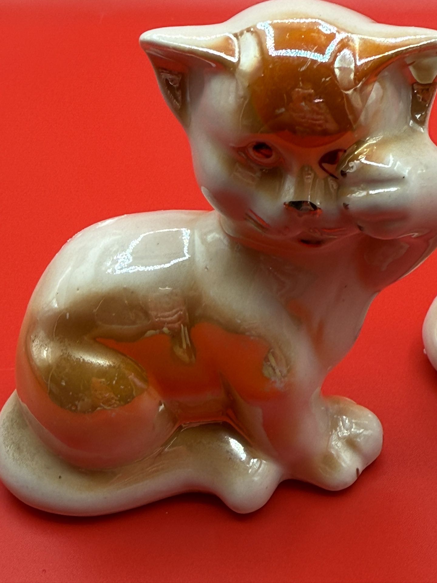 Two Vintage Cats Figurines