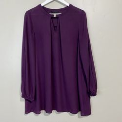 I.N. Studio Women’s Long Sleeve Blouse Purple Size Large