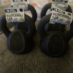  2 pairs of kettle hexagon weights 5lb 