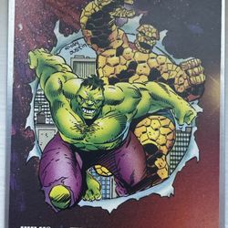 Hulk And Thing Trading Card 1992
