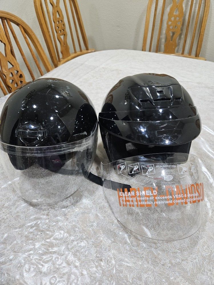 2 Motor Cycle Ultra Jet 1 And 2 Helmets 