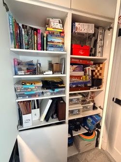 Tall White Storage Cabinet