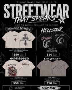 STREETWEAR  HYPE SHIRTS