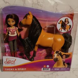 Spirit Untamed Lucky 7" Doll & Spirit 8" Horse Playset NEW IN BOX SEALED!