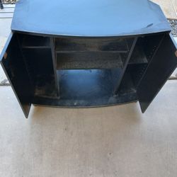 Black Fish Tank Stand With Two Doors