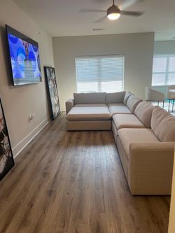 Sectional with Ottoman - Like New