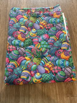 90s Vintage 3 Yards Cranston Easter Egg Cotton Fabric Vibrant