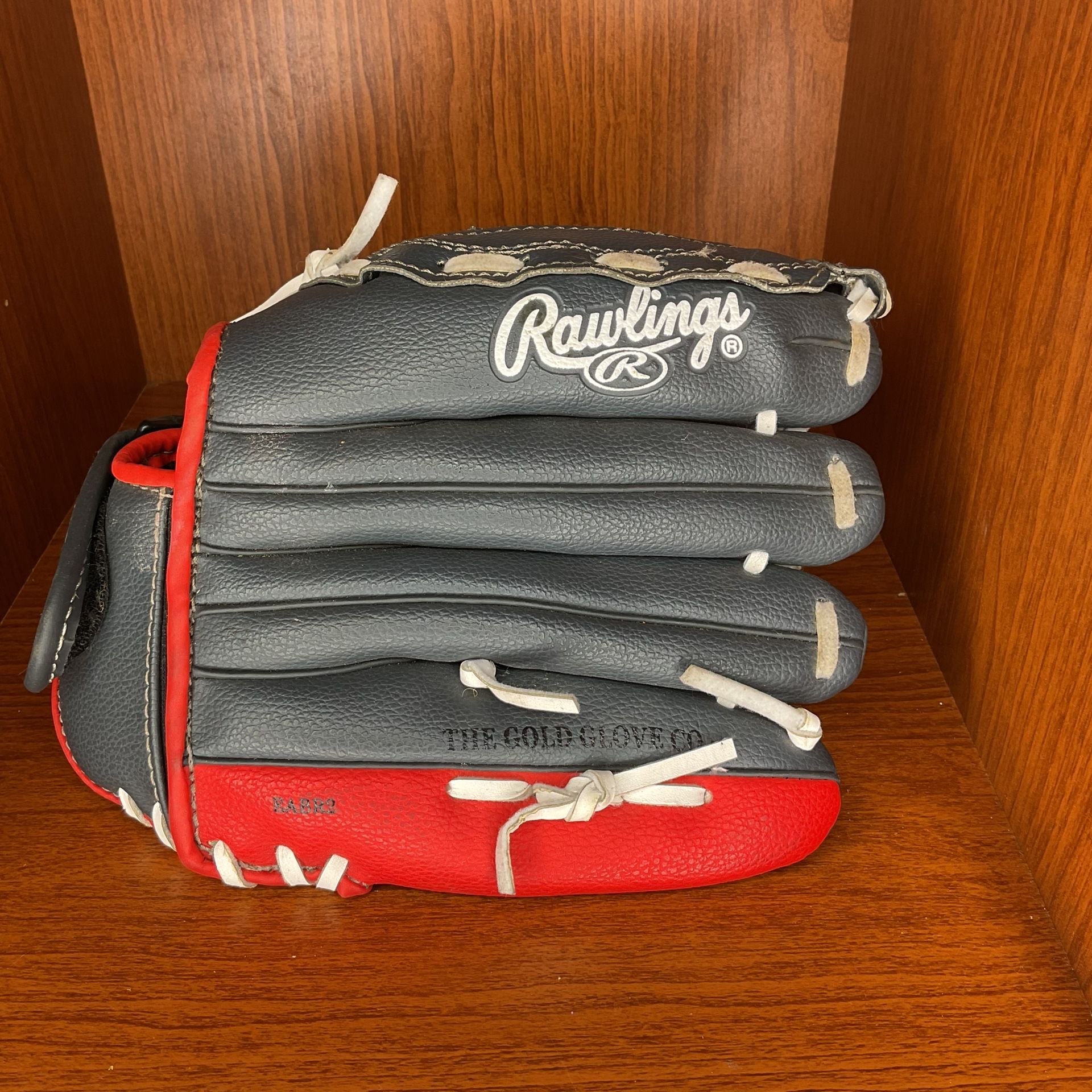 Rawlings PL115G Players Series 11 1/2" Youth Boys Baseball Glove RHT Gray Red