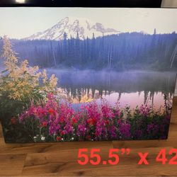 Mount Rainier Canvas Print Artwork