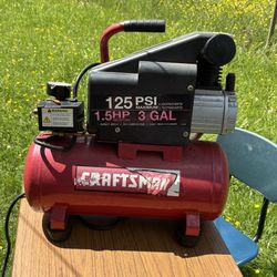 Craftsman Air Compressor 1 HP 3 Gallon 125 PSI Max Model (contact info removed)01 Oil Lube