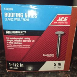 ELECTROGALVANIZED ROOFING NAILS *NEW 5 lb BOX*