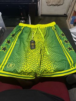 Rettro Kobe Grinch Inspired Mesh Basketball Shorts with Tags Size 3XL