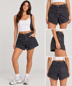 Women's Washed Denim Shorts