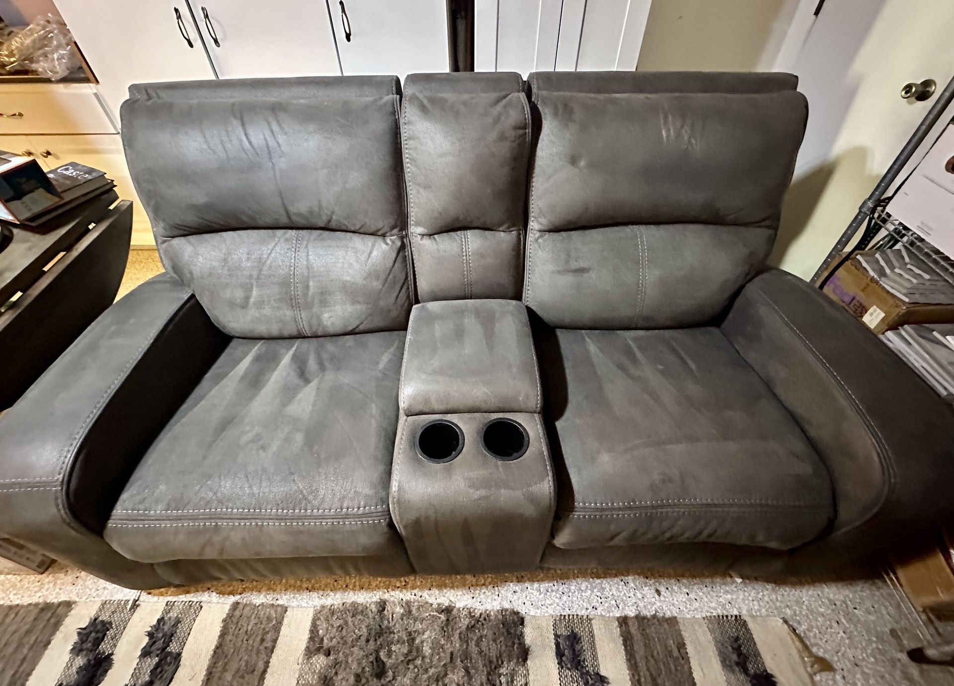 Flexsteel Power Reclining Loveseat with Console