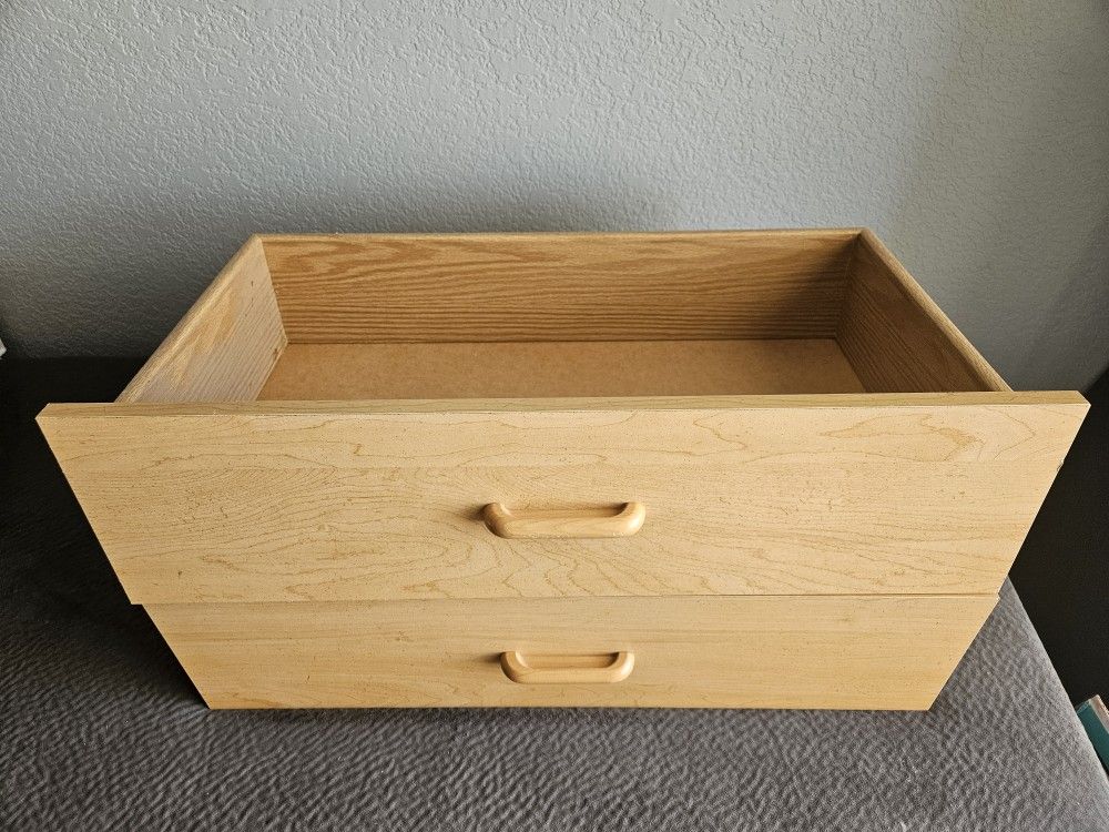 Two Lamented Particle Board Dresser Cabinet Desk Drawers For DIY Project