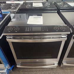 Profile 30 in. 4 Burner Element Smart Slide-In Induction Range in Fingerprint Resistant Stainless w/ Convection, Air Fry