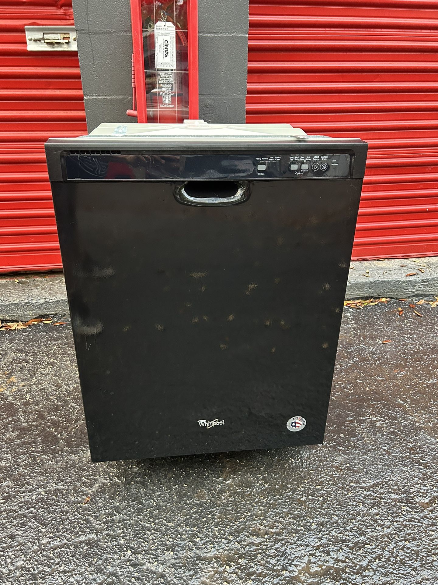 Black Whirlpool Dishwasher