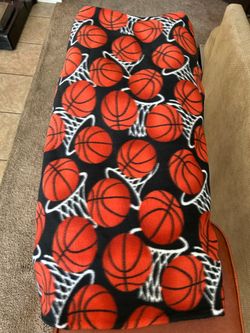 Flannel Basket Ball print Fabric