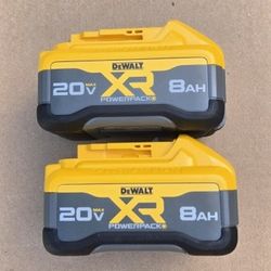 Dewalt 20v Batteries Powerpack 8.0 Ah XR Brand New Price For Both 