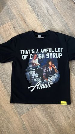 Asaali 'That's A Awful Lot Of Cough Syrup' Black Graphic Tee