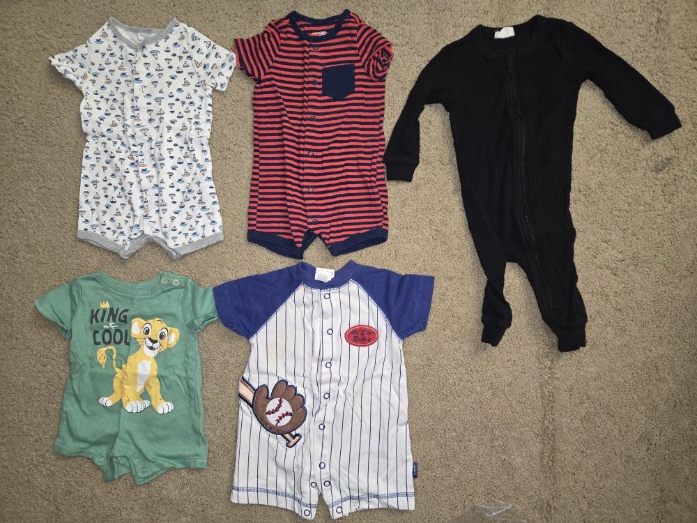 Baby Boy Clothes Size 3-6 Months Bundle of Bodysuits, Rompers, Pants, Short, Pajamas, & Jackets, etc.