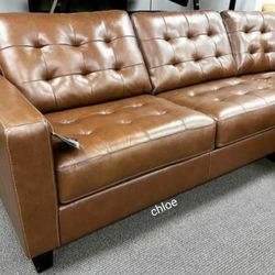 ▪︎ Baskove Auburn Leather Raf Or Laf Sectional Sofa Couch Living Room Set Daybed Futon Recliner Sleeper 