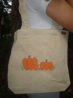 pumpkins tote bag new handmade fall gift