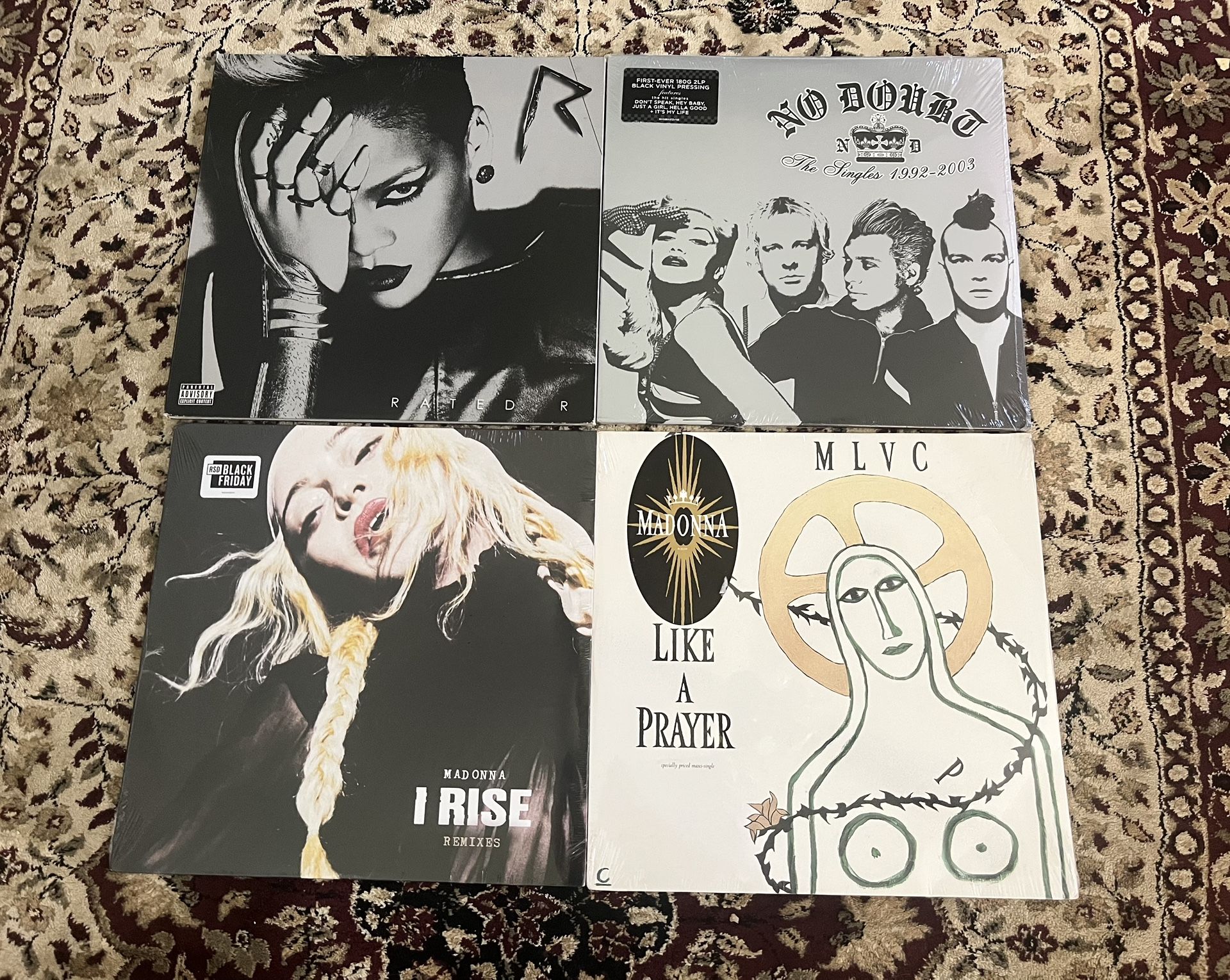 Pop vinyl records Madonna, Rihanna, No Doubt