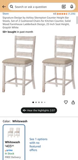 Ashley cushion kitchen chairs