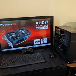 Gigabyte Gaming PC - Intel Core i5 9th 4.1ghz 6-Core, 16gb DDR4 Ram, RX 580 8gb Vram GPU (COD, GTA V, Red Dead), 256gb Nvme SSD, 430w PS, Windows 11

