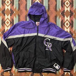 MLB Vintage FELCO 90’s Colorado Rockies Windbreaker Jacket Unisex XL Boxy Cut