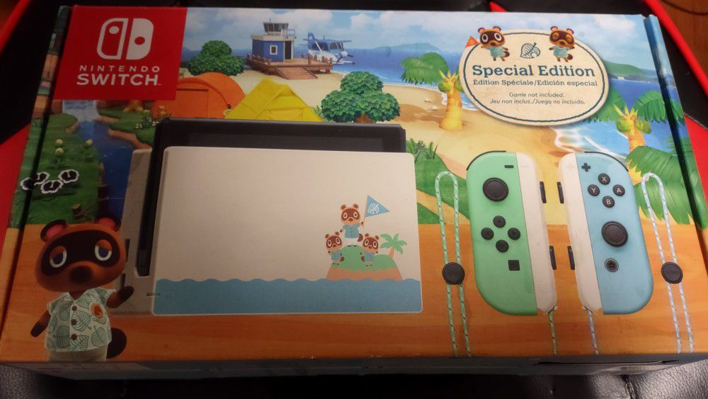 Nintendo Switch Animal Crossing Edition - Complete In Box Great Shape 👍