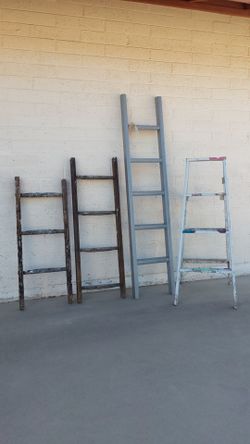 Rustic Wood Ladders for Country Decorating - $15 to $30 Each
