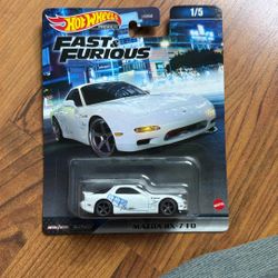 2022 Hot Wheels Premium LETTY’S WHITE MAZDA RX7 FD Fast & Furious 1/64