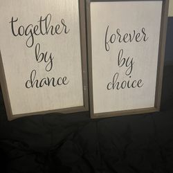 PAIR OF WOODEN WALL HANGINGS. 