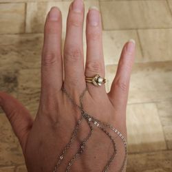 14k Gold ring with diamonds. 