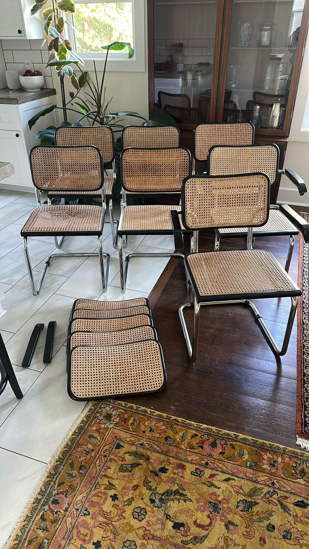 7 Knoll Breuer Cesca Chairs With Spare Parts
