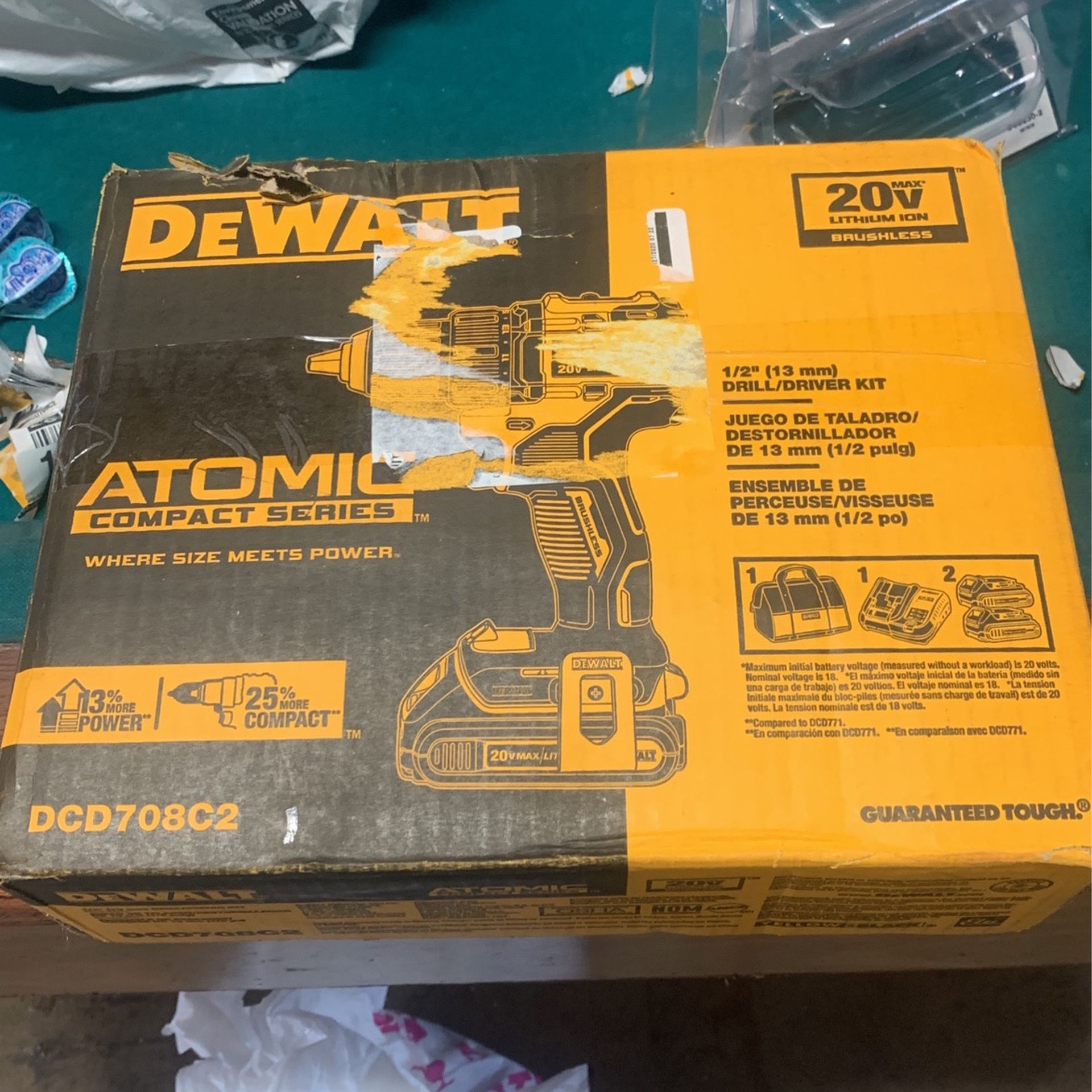 Brand New DeWalt Cordless Drill, Batteries, Charger and Bag